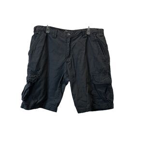 Eddie Bauer Ripstop Cargo Shorts Men 38 Gray Hiking Outdoor Cotton Fishing